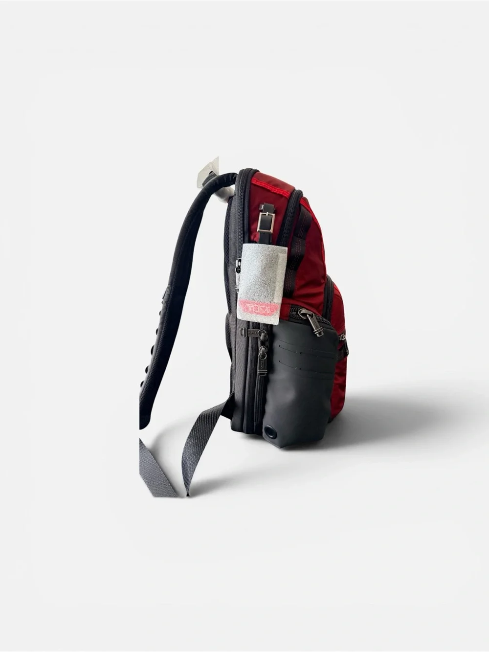 TUMI Alpha Bravo Navigation Backpack Black Red- Rare Find